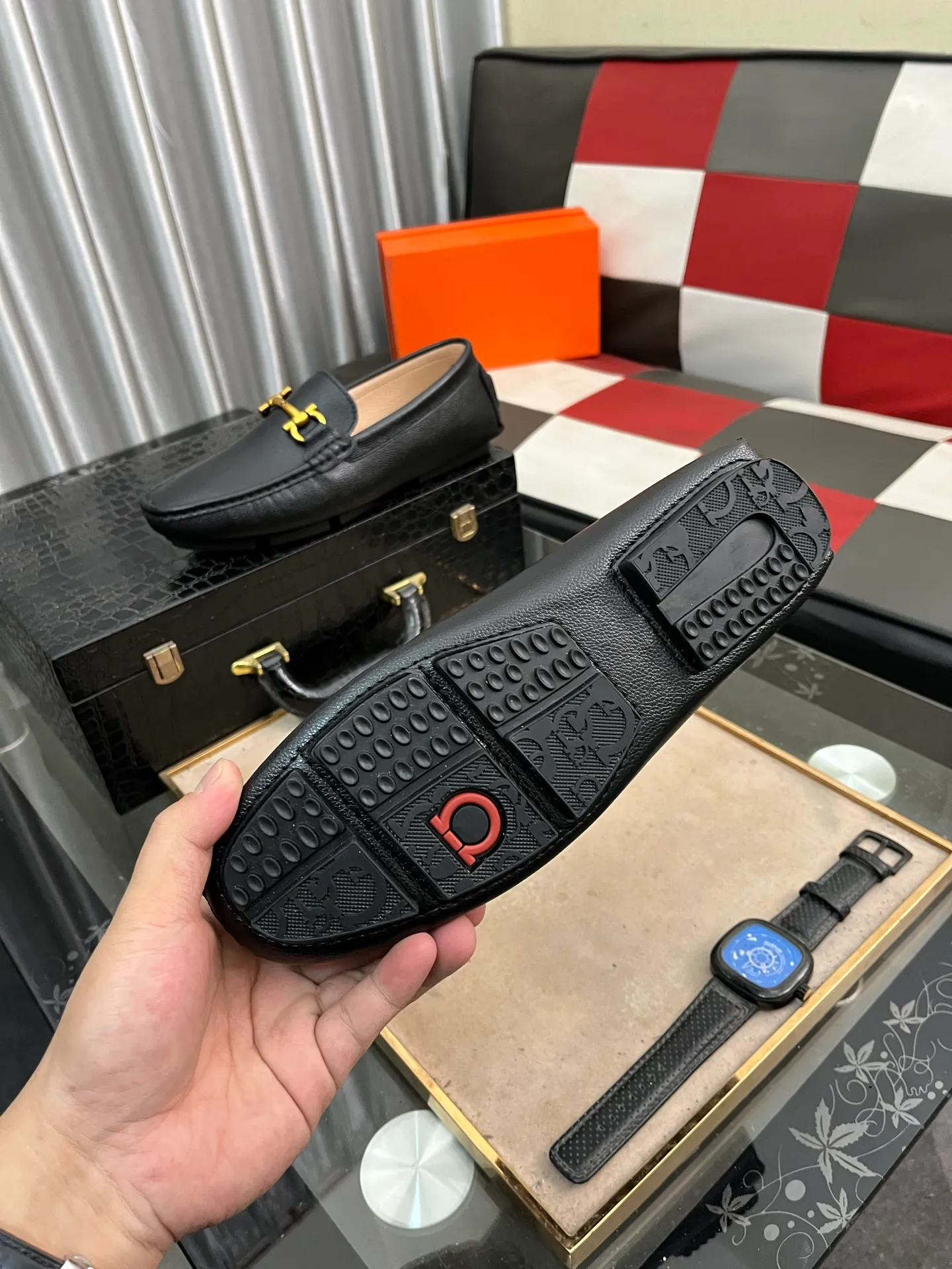 Men's shoes 💰400⌚️⌚️【HERMES】Hermès classic fashionable casual beanie shoes, fine workmanship ☘Made of imported Italian cowhide, luxurious pig and sheep lining🌶🌶cowhide feet, rubber wear-resistant outsole🎋Stable, delicate and delicate🍇Very special, versatile style, worth owning🍉Size: 38-44